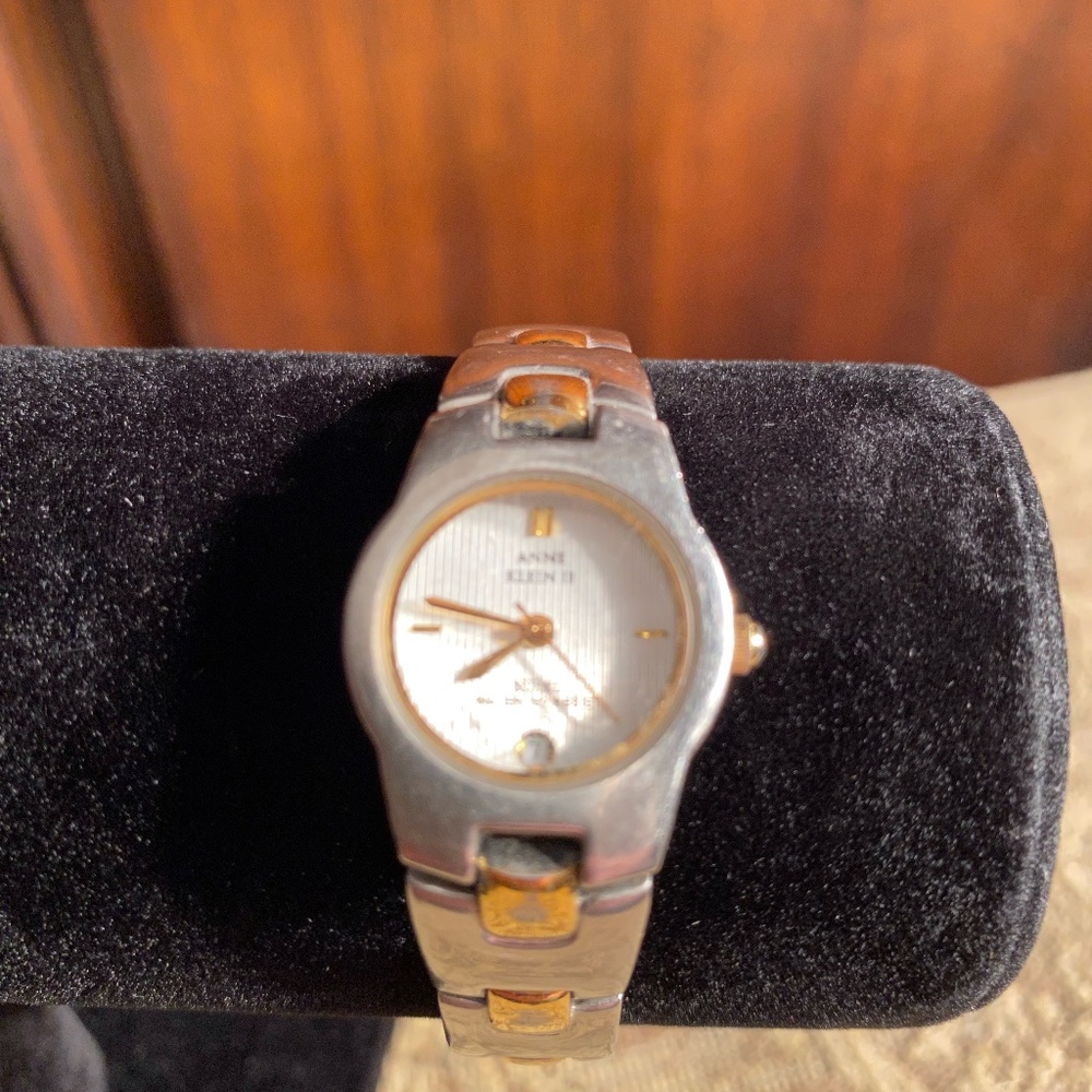 Women Anne Klein Silver & Gold Water Resistant Wrist Watch
